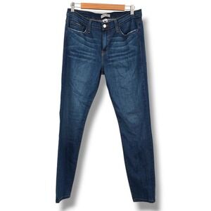 Judy Blue Los Angeles Dark Wash Denim Skinny Jeans Size 15/32 Distressed Pockets